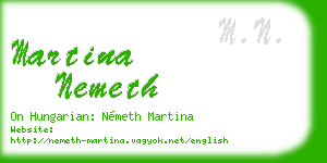 martina nemeth business card
