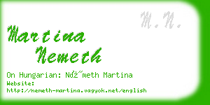 martina nemeth business card